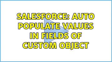 Salesforce: Auto Populate values in fields of custom object (3 Solutions!!)