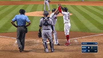 MIN@CLE: Indians score six runs on seven hits