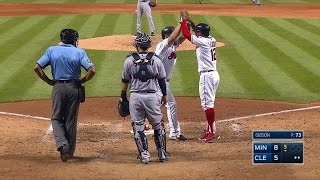 MIN@CLE: Indians score six runs on seven hits