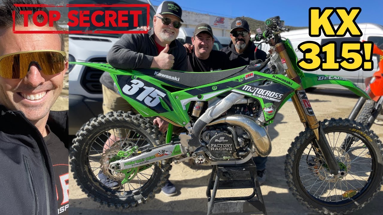 CUSTOM Kawasaki KX 315 big bore spotted at Top Secret Test Day