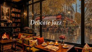 Delicate Rainy Jazz Piano 🍂 Calm Autumn Jazz & Rain Sound For Work & Ultimate Focus