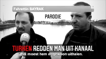 Turken redden man uit kanaal - Parodie