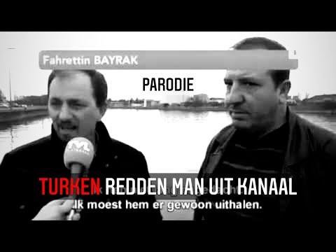 Turken Redden Man Uit Kanaal Parodie 