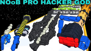 Human Gun :NOOB VS PRO VS HACKER VS GOD