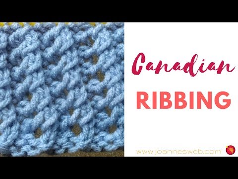 Knitted Canadian Ribbing Stretch Knitting Patterns
