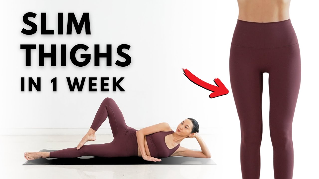 Избавьтесь от жира на бёдрах за 1 неделю🔥20-минутная тренировка для стройных бёдер (только на полу)