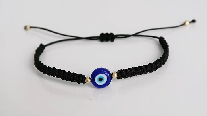 Evil Eye Bracelet 🧿 Macrame Black Thread Bracelet