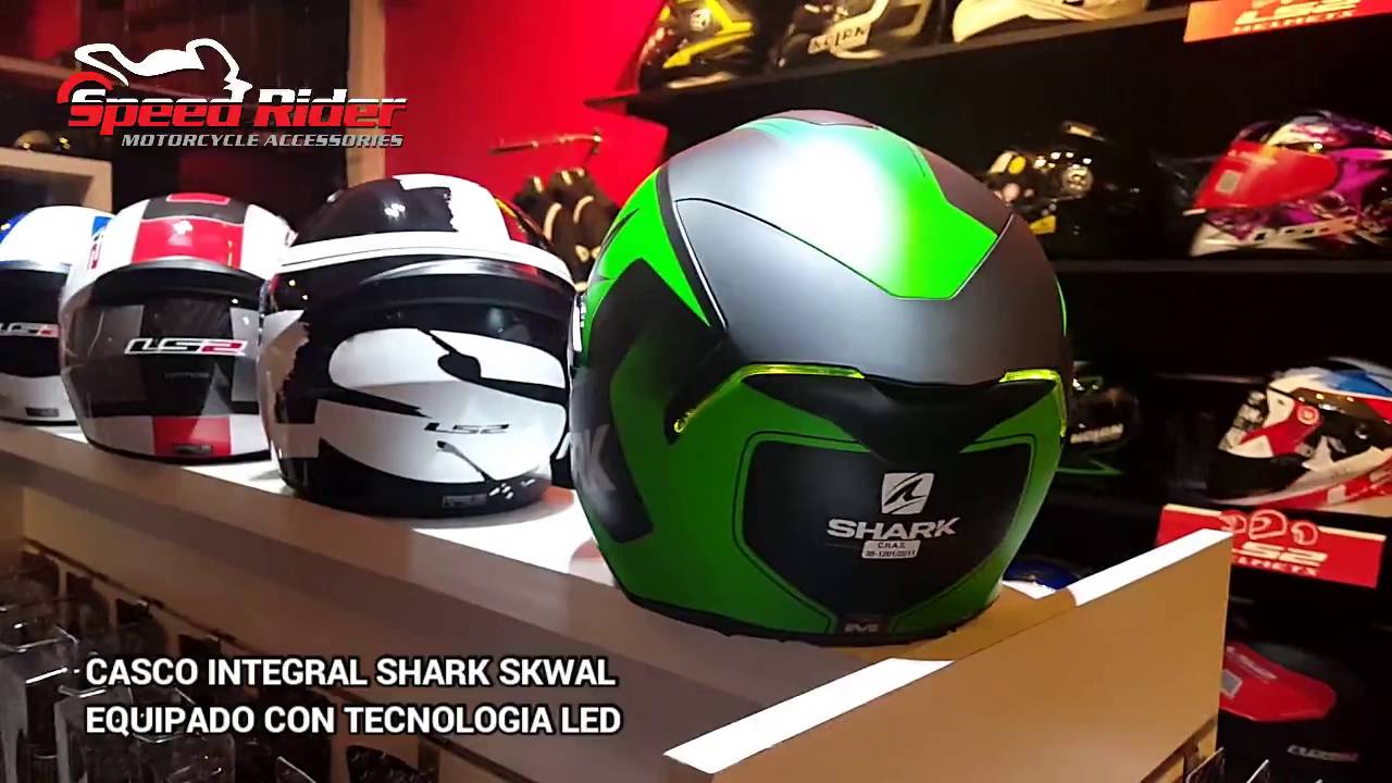 SPEED RIDER - CASCO SHARK SKWAL CON TECNOLOGIA LED