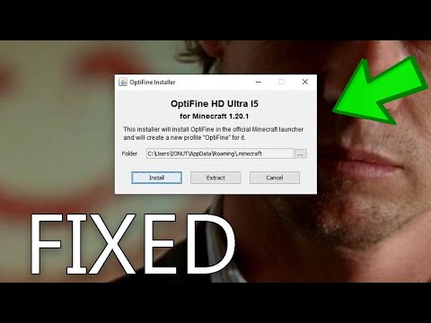 Fix: Optifine not Installing on Minecraft 1.20 (Could not download java)