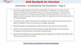Intake Interview and Quality Review TY23 (1-10-2023)