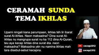 TEKS CERAMAH SUNDA TEMA IKHLAS