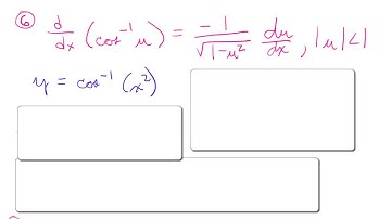 Derivative of Inverse Cosine (Arccosine) with example