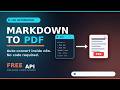 How to Convert Markdown to PDF in n8n (Free API Tutorial)