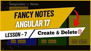 Angular 17 Notes Application from scratch | Create new note using post method | Angular Project