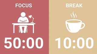 50/10 Pomodoro Study Timer 🌸 Soft Pink Noise for Late Night Reading | 2 Hours screenshot 2
