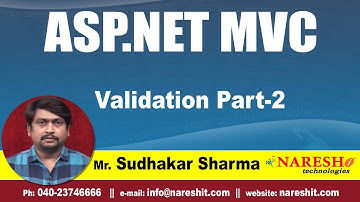Validation in ASP.NET MVC  Part 2 | ASP.NET MVC Tutorial | By Mr.Sudhakar Sharma