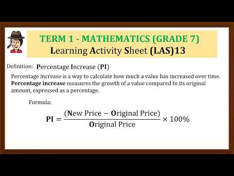 Math 7 Term 1 Lesson👉 Finding the Percentage Increase Made Easy! 📈✨