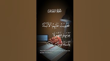 سورة القصص فعميت عليهم الأنباء يومئذ فهم لا يتساءلون الاية ٦٦