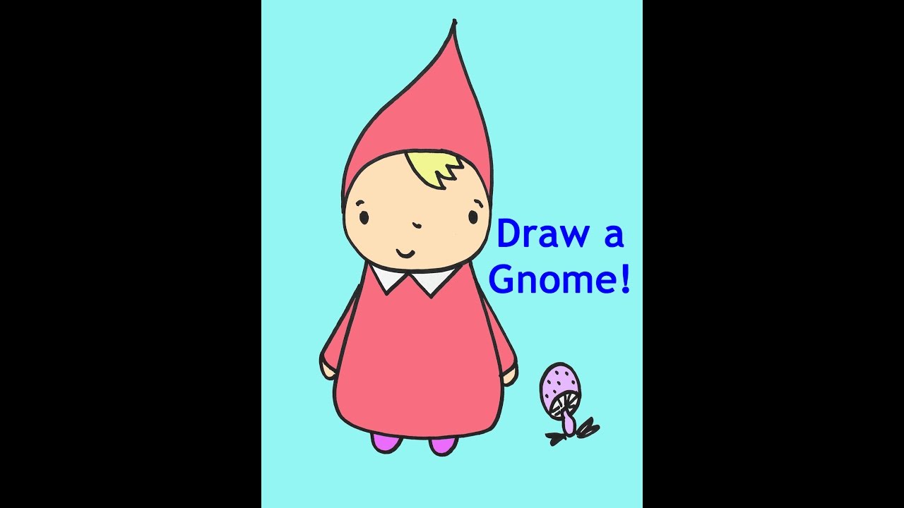 How to Draw a Garden Gnome Step by Step Easy Drawing Tutorial - YouTube