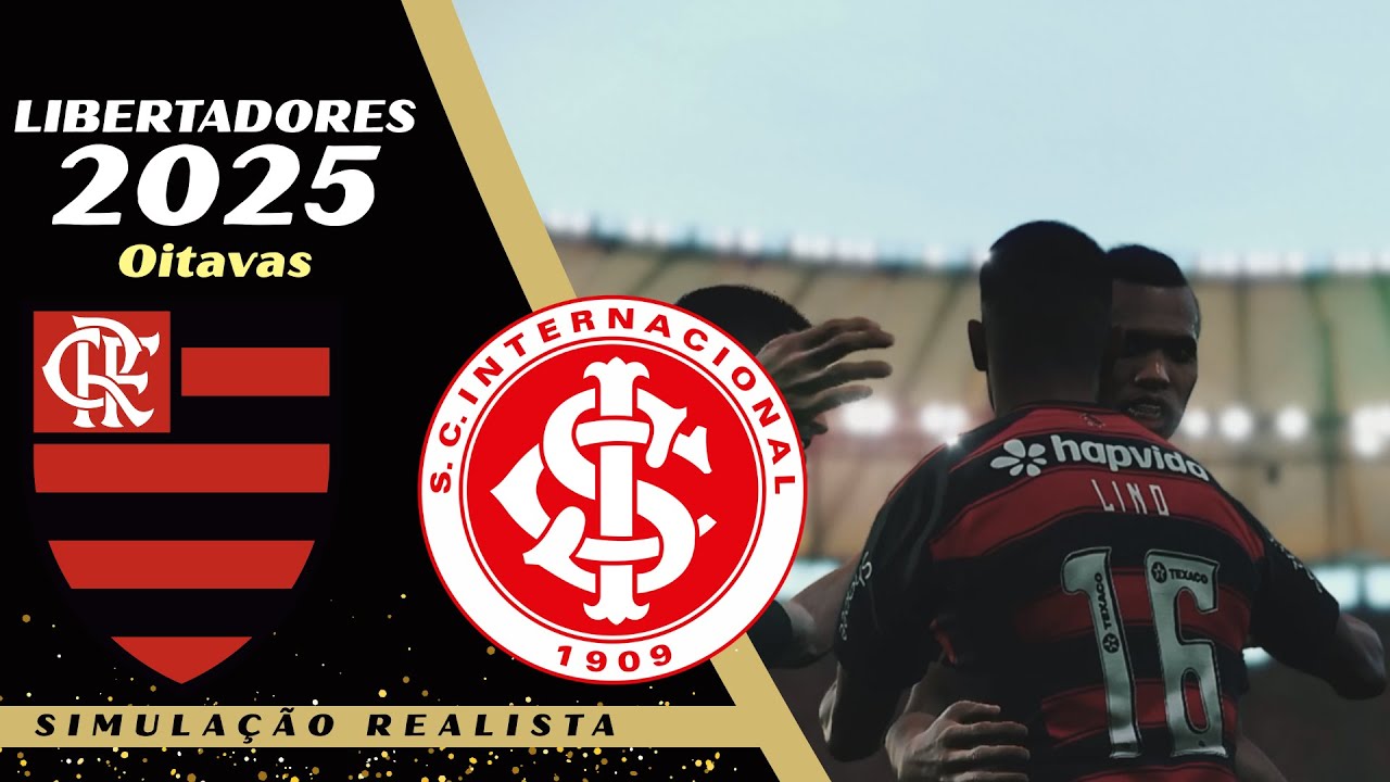 FLAMENGO x INTERNACIONAL | Libertadores 2025 Oitavas de Final | Simulação Pes 2021