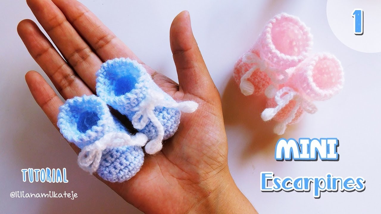 escarpines o botitas crochet-ganchillo. Souvenirs Baby Shower, Primer Añito. Parte YouTube