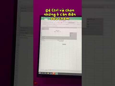 Video Điền Gạch Ngang Nhanh Trong Excel - youtube