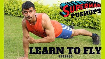 How To Do Flying SUPERMAN PUSHUPS For Beginners