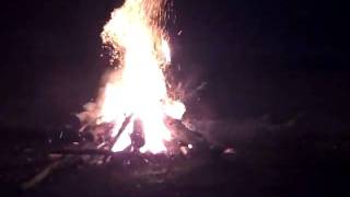 Spray Paint Can In Camp Fire