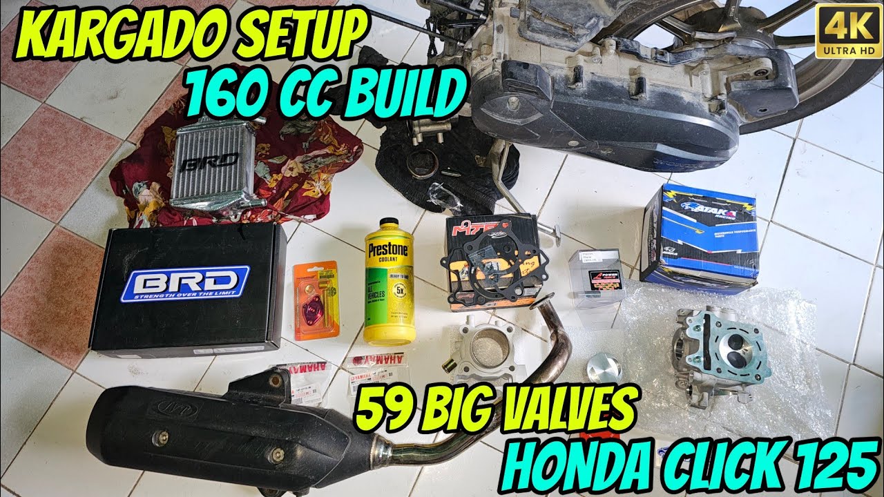 Honda Click 125 v3 Kargado Setup 160cc 59 Big Valves Set - Part 2 Full Vlog
