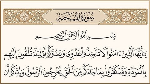 سورة الممتحنة - الشيخ أبو النور الشامي