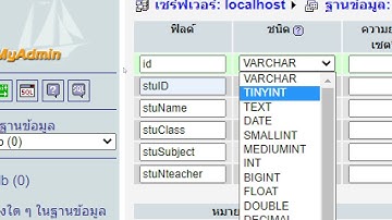 1 การสร้างฐานข้อมูล ใน Localhost Dreamweaver+php+mysql พื้นฐาน