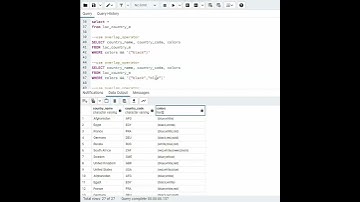 #23 PostgreSQL - ARRAY - Overlap Operator.  How to use the && operator in SQL statement. #shorts