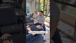These cracks got him shook #chiropractor #adjustment