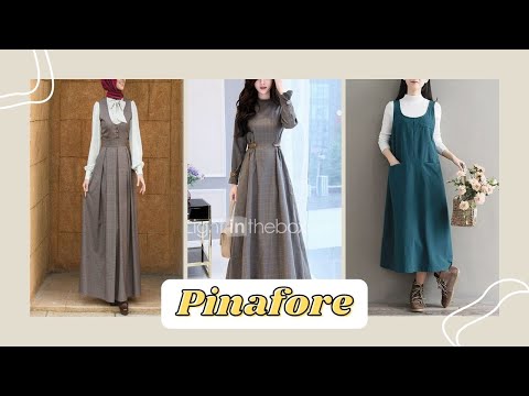 womens black pinafore dress