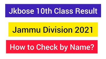 Jkbose 10th Class Annual Regular 2021 Result Declared || Jammu Division || How to Check?? #jammu