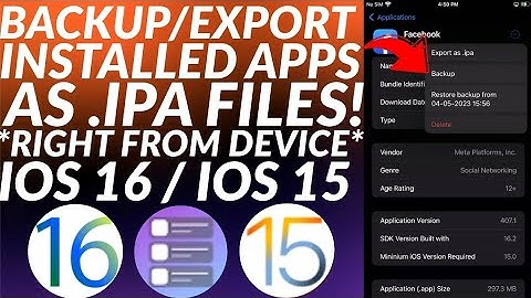 How to backup/export as .iPA installed iOS apps | iOS 16/15 | Without PC | Easy Full Guide