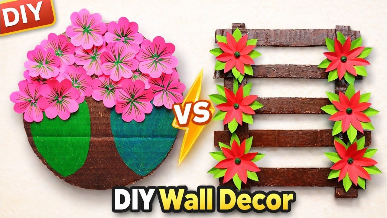 2 Paper Wall Hanging Idea // Paper Craft // Cardboard Wall Decor