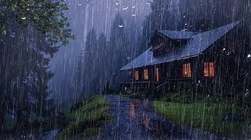 Goodbye Insomnia With Heavy Rain Sound | Intense Rainstorm for Deep Sleep & Relaxation, ASMR