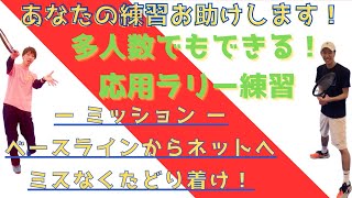 【“テニス”練習方法】多人数でもできる応用ラリー練習