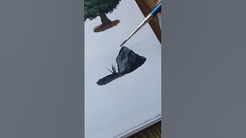 How to paint realistic rock/acrylic painting tutorial for beginners #acrylicpainting #shorts #art