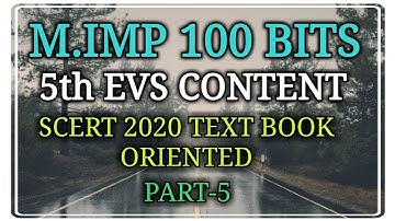 DSC most important EVS bits/ 3rd class to 5th class |