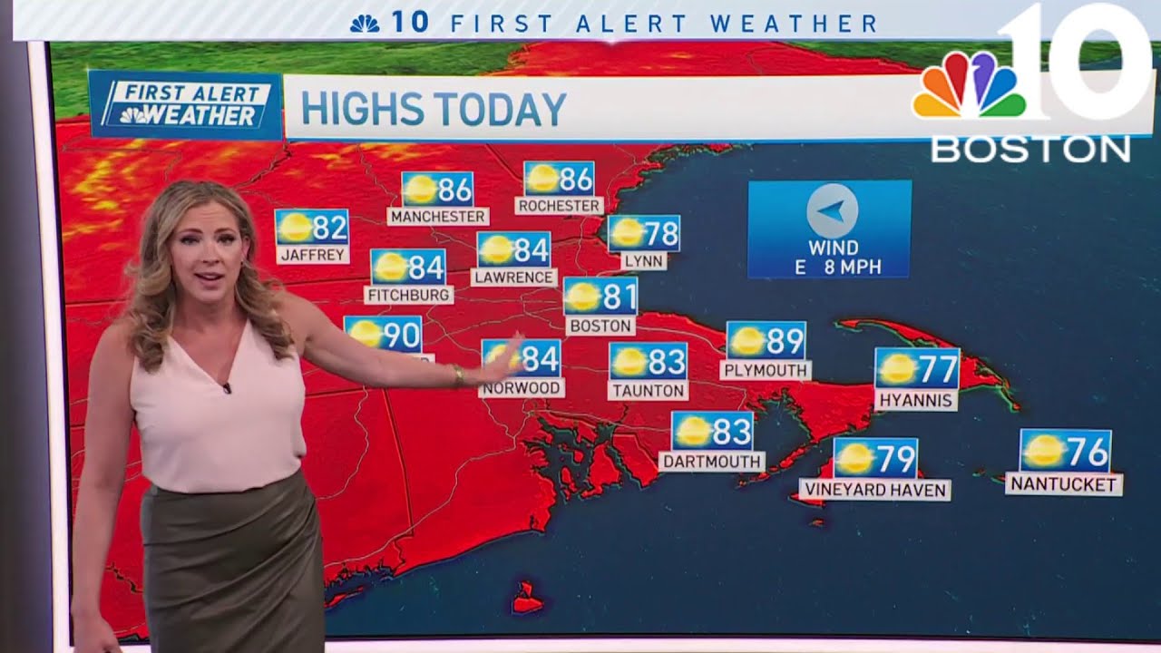 Mild temperatures in Boston with a light breeze - YouTube