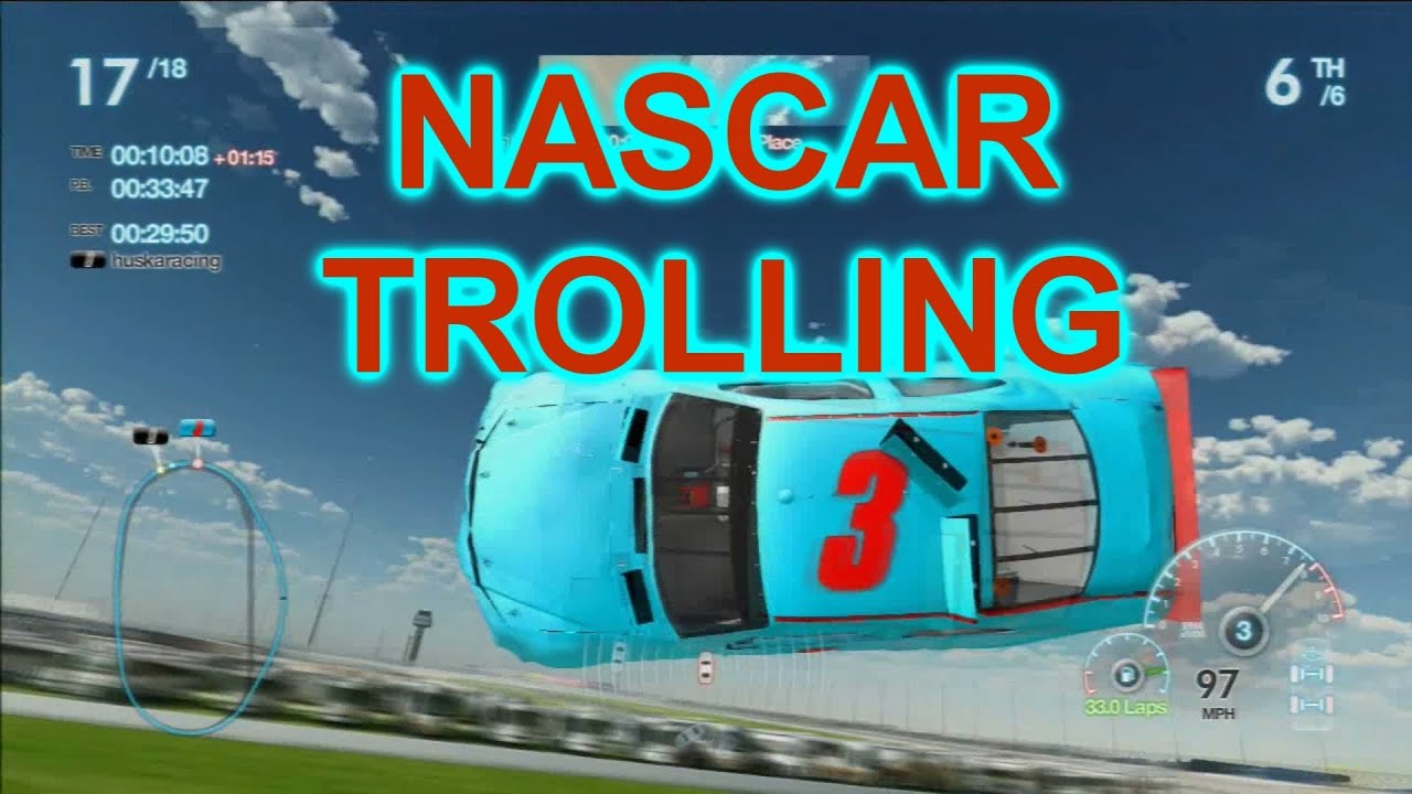 NASCAR the game crashes - YouTube