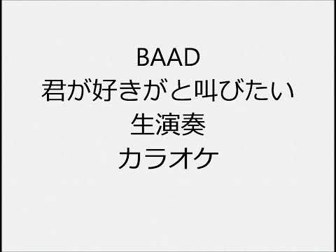 BAAD 君が好きだと叫びたい 生演奏 カラオケ Instrumental cover