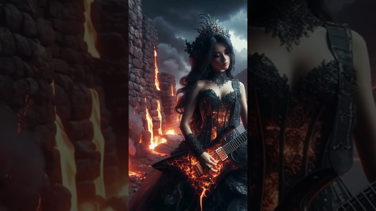 Epic Dark Gothic Rock Instrumental Guitar in a Mystical Castle by an Asian Female Guitarist