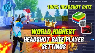 100% Headshot Bluestacks 5 Best Headshot Settings Regedit ️ keymapping + Sensitivity Free Fire |