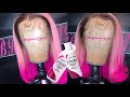 How to: water color method| PINK OMBRE| Marilyn ROSE G| pink chocolate bob wig