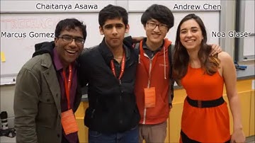 Noa Glaser, Marcus Gomez, Andrew Chen, Chaitanya Asawa. Top prize-Stanford TreeHacks
