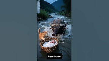 Phần 8: 🔥 Chú Mèo Vàng Dũng Cảm 🐱💛 Giải Cứu Người Gặp Nạn 😮 #shorts #cat