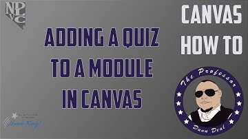 Adding a Quiz to a Module in Canvas